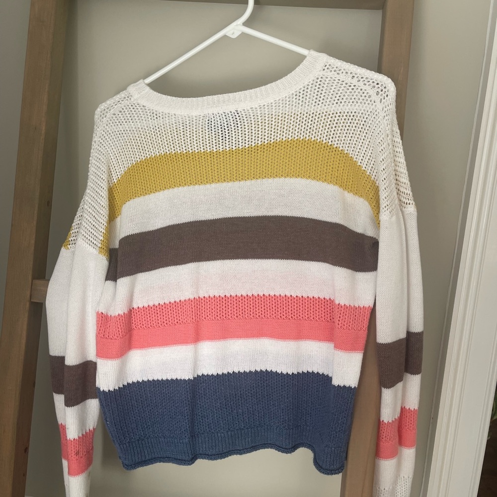 Striped semi cropped sweater from Dress Up boutique